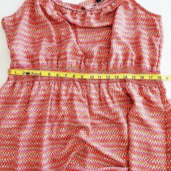 1060 * Gap Dress Zig Zag Pattern Pink Orange Green Size XXL - Picture 7 of 8